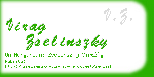 virag zselinszky business card